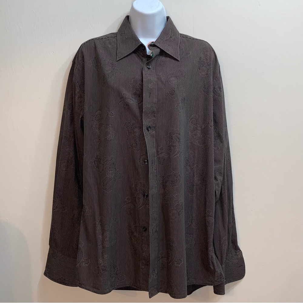 Dark Brown Mens Button Down - image 1